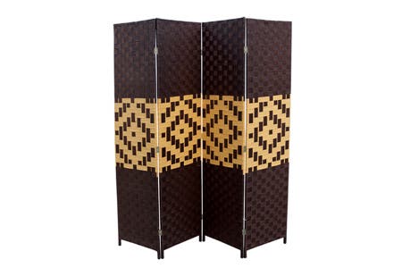 shoji-screen-straw-weave-4-panel-espresso-brown