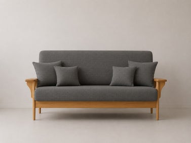 Wool - Charcoal Futon Cover 