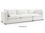 Organic 2 Arms Sofa Modular - Contemporary Modular Couch - Custom Made To Order