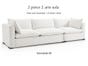 Organic 2 Arms Modular Custom Made Sofa