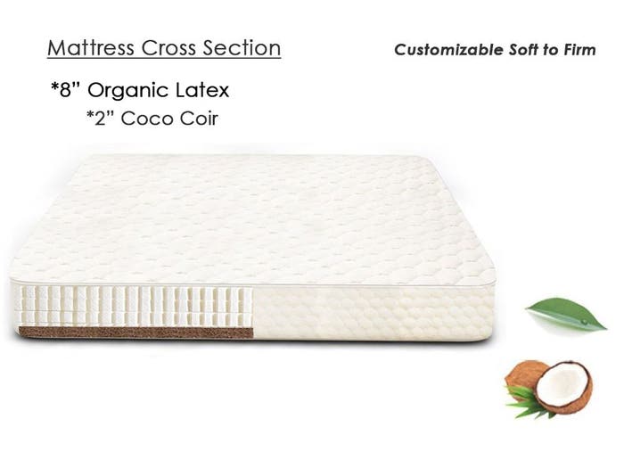 Softnest / Moonlight 8 Inch Certified Organic Mattress - Organic Latex Mattress Customize From Soft to Firm - The Futon Shop