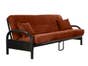 Sonora Terracotta Polyester Textured Futon Cover 