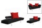 Spacely X-Long Single White Multi-Position Futon Frame and Mattress Set