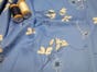 Stornetta Blue Sateen - Floral Pattern Organic Cotton Futon Cover 