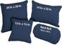 Star Velvet Navy Microfiber Throw Pillows