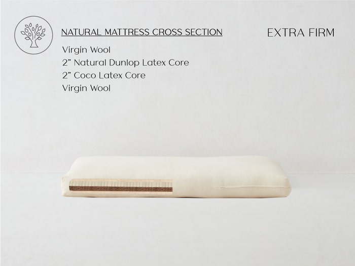 Sweetpea Chemical Free Coconut Crib Mattress - Infant To Toddler - 4 Inch Extra Firm by The Futon Shop