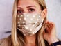 Cooling Silk Face Mask And Organic Cotton Gold Dots Print For Children & Adults
