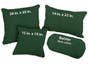 Teal Wool Moquette Throw Pillow