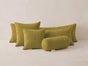 Natural Wool Dobby Weave Throw Pillows