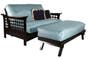Trelli Wallhugger Loveseat Futon Frame Black Walnut