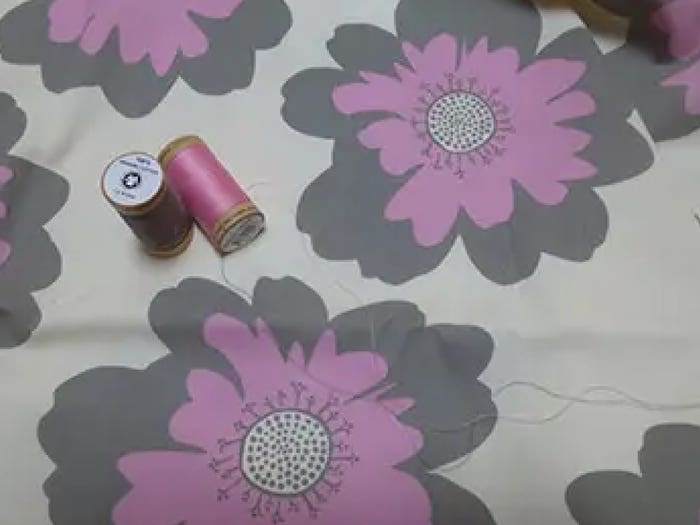 Uncomplicated Pink Grey Percale  - Pattern Organic Cotton Futon Cover