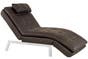 Serta Dream Convertible Valencia Chaise Bonded Leather Java Sofa Bed