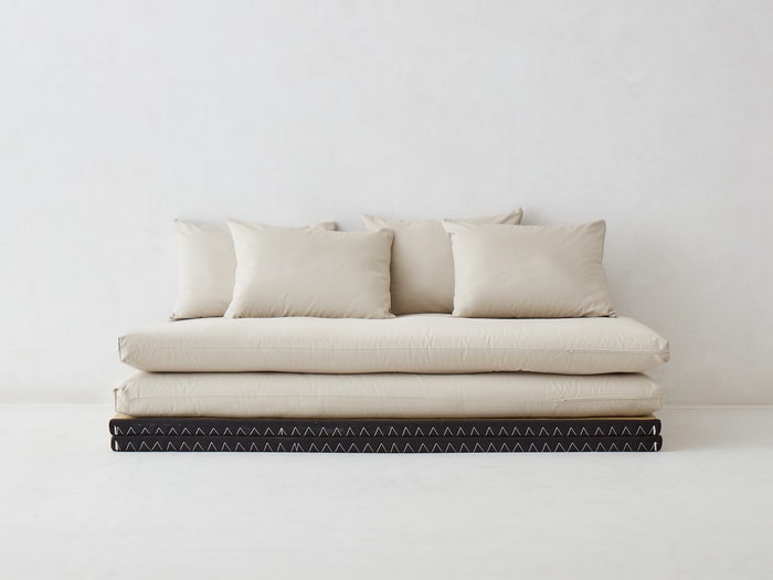 Wabi Sabi Japanese Tatami King Bed Set - Natural Wool