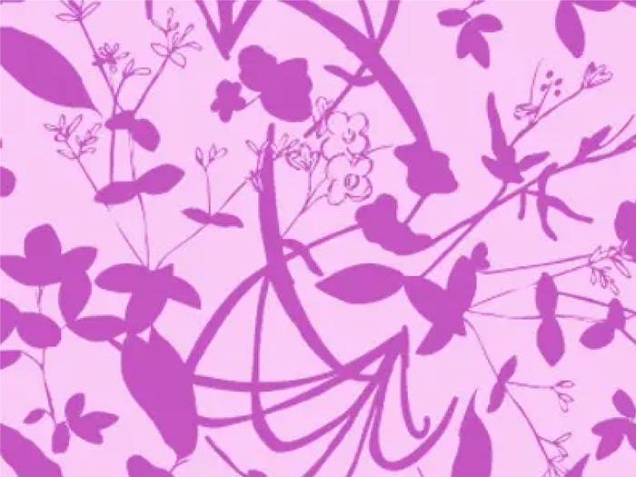 Whispering Grass Orchid Sateen - Floral Pattern Organic Cotton Futon Cover