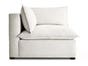 Organic Sofa Modular Corner Chair - Ready Made - Snow White Cotton 702g