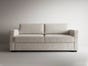 Gloria Loveseat Vegan Leather Pull Out Sofa Bed in Cork Fabric