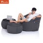 Ambient Lounge Outdoor Wing Ottoman Black Rock