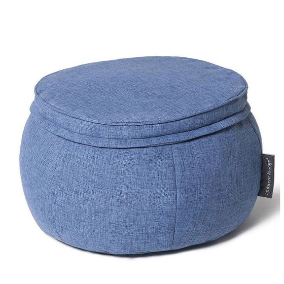 Ambient Lounge Wing Ottoman Blue Jazz