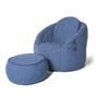Ambient Lounge Wing Ottoman Blue Jazz