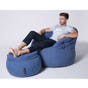 Ambient Lounge Wing Ottoman Blue Jazz