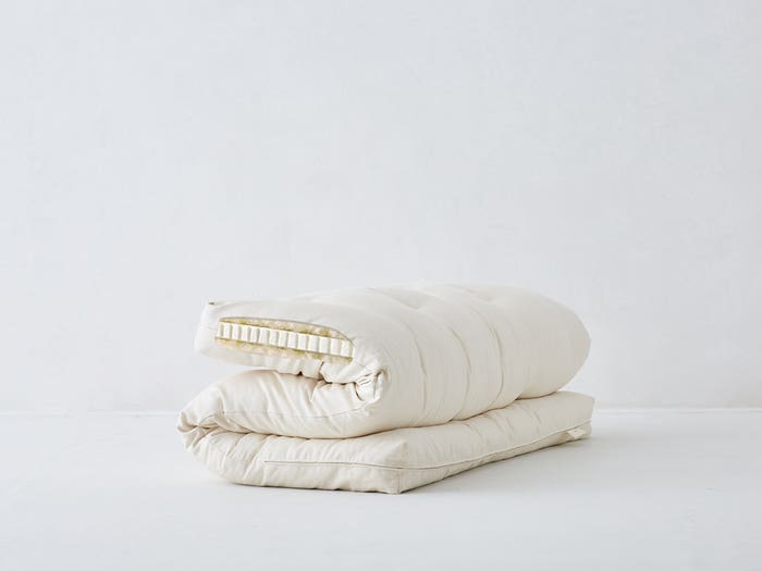 All Natural Latex Shikibuton Mattress - Wool Folding Futon Bed - 3 Inch - Medium Firm