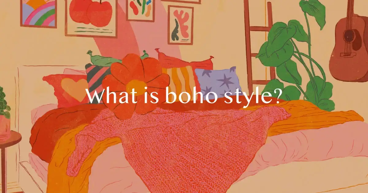 What is boho style? Matching boho throw pillows & boho futon covers for the perfect color combo