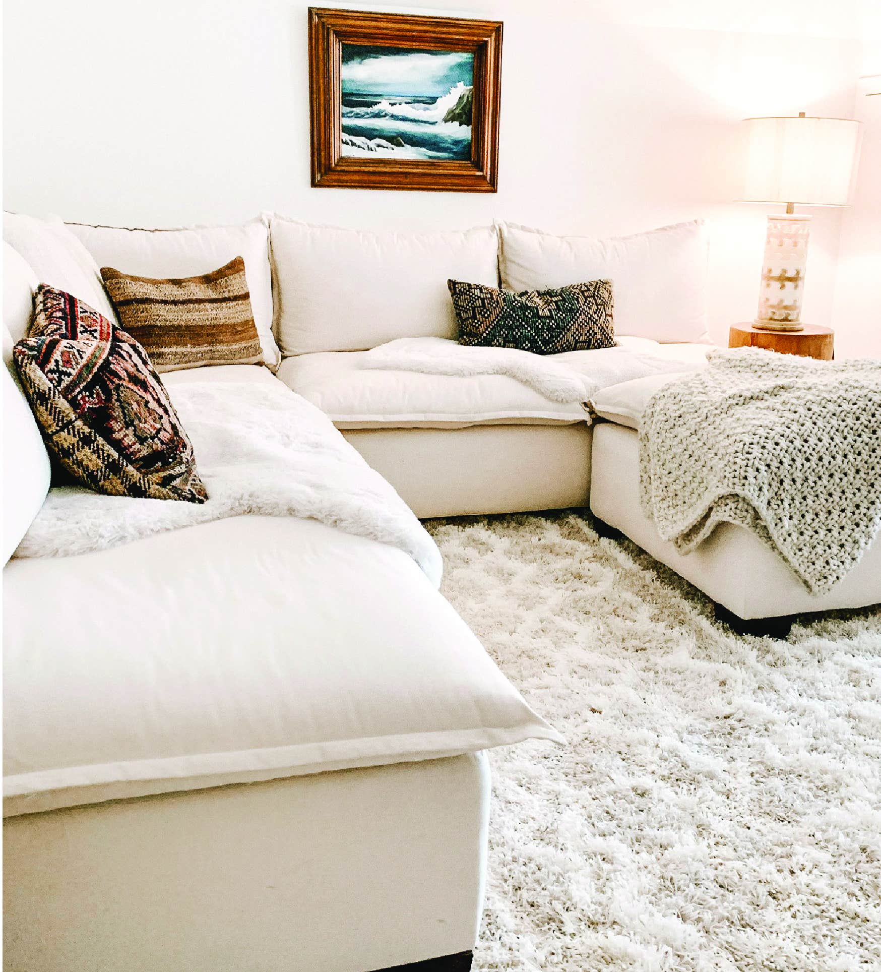 Organic 5 Piece Modular Sectional Sofa Home Decor