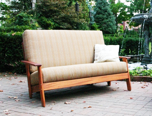 Modern Oak Outdoor Futon Frame