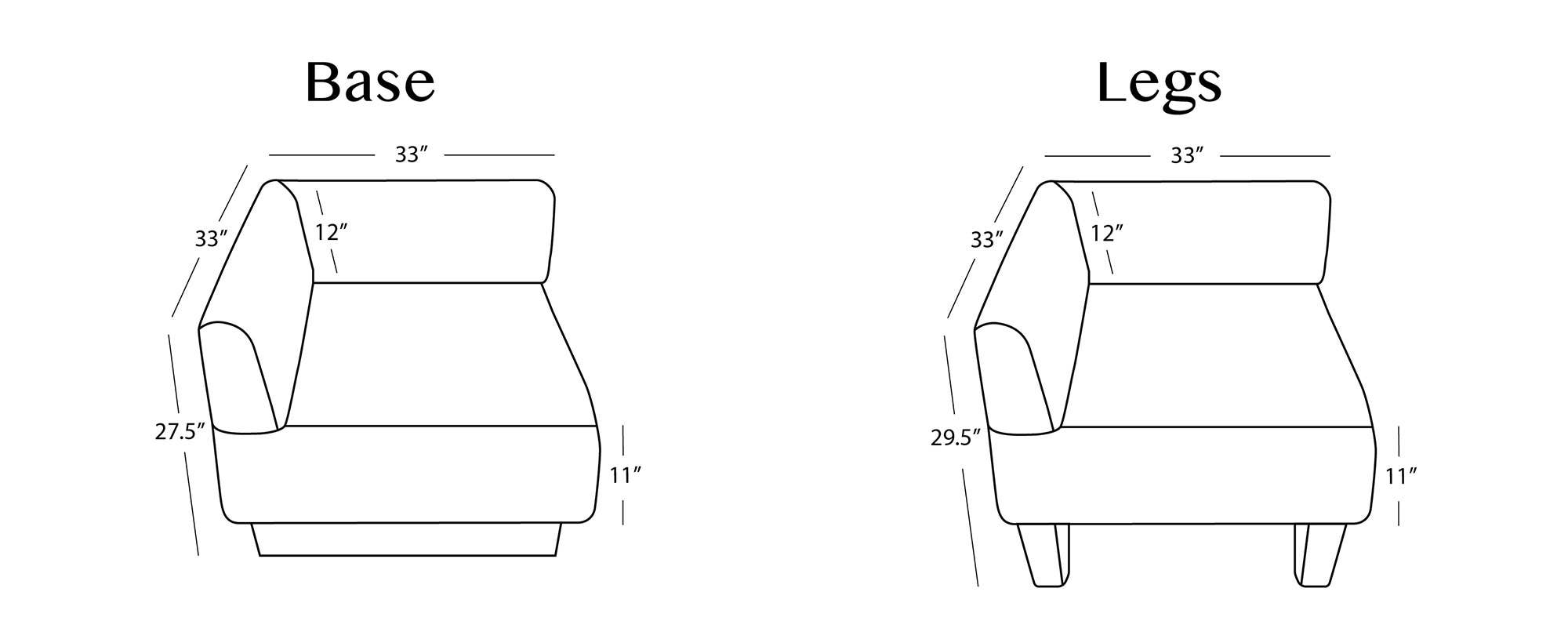 nbj corner chair dimensions