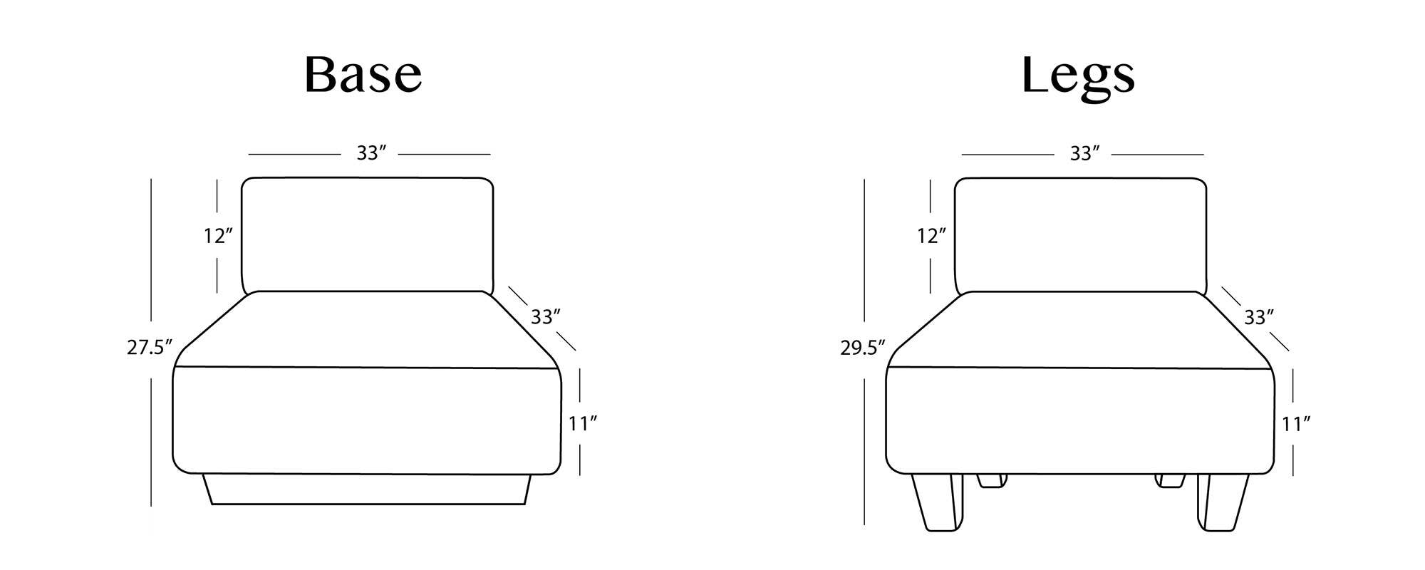 nbj no arm chair dimensions