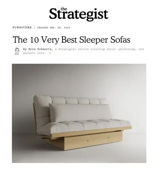 Futon sleeper sofa