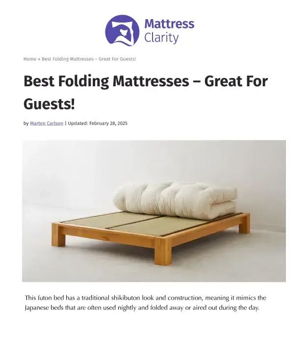Best folding mattress