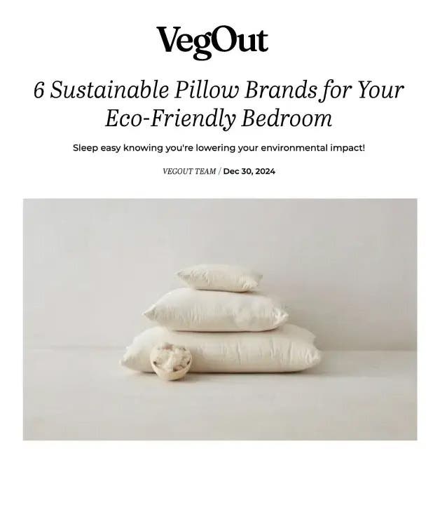 sustainable pillow brand