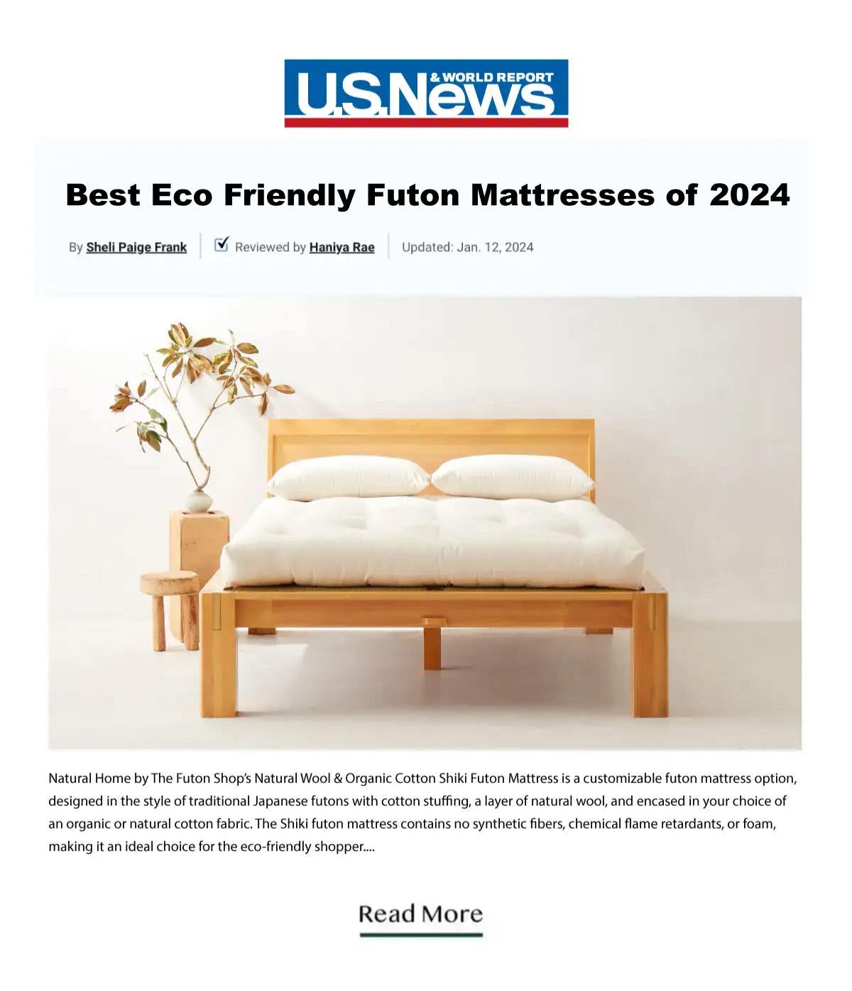 best eco friendly futon mattress