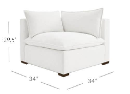 7 Piece Sofa Modular Sectional dimension corner