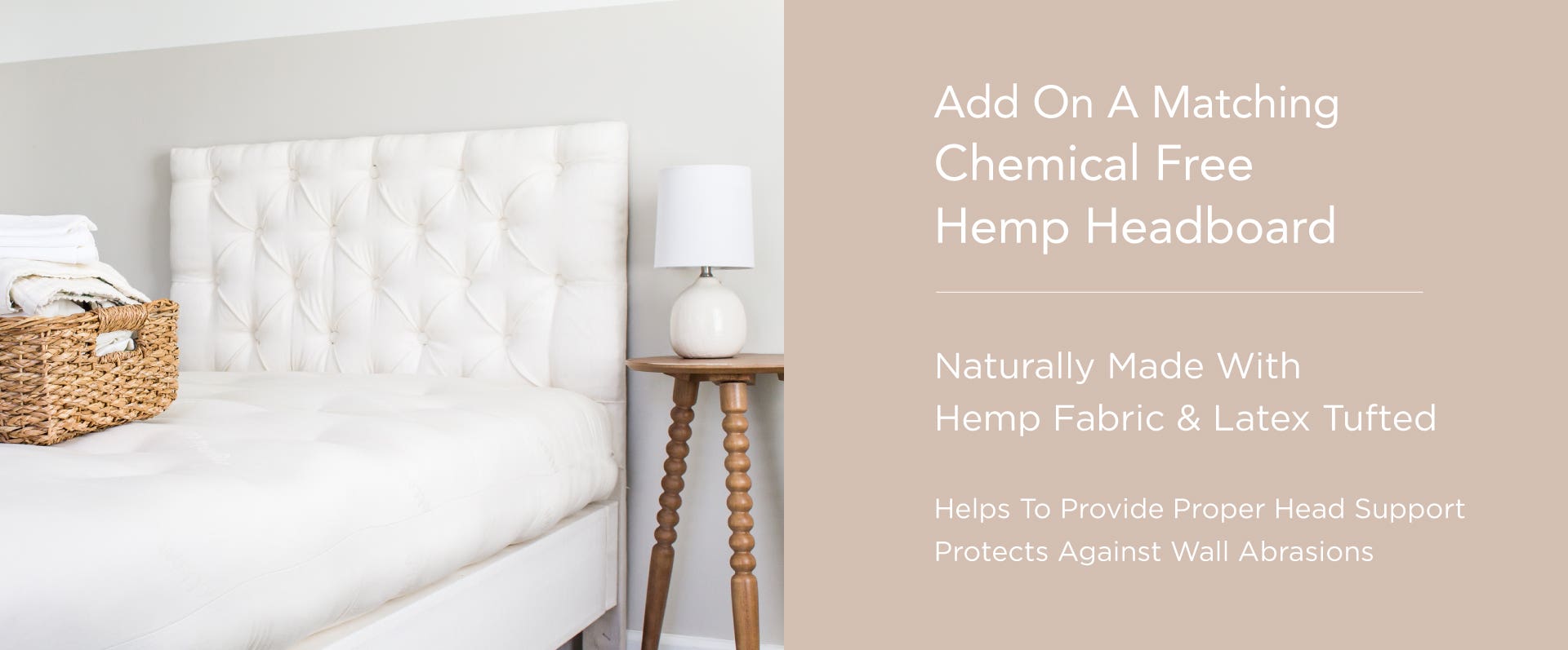 Hemp Mattress Foundation With Head Board