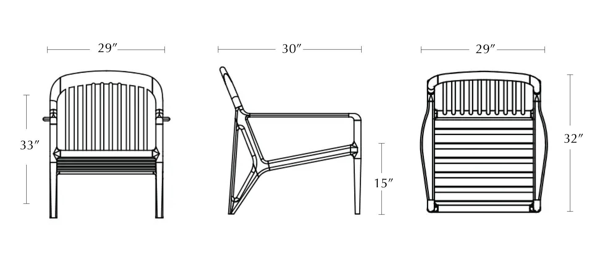 salon chair dimensions