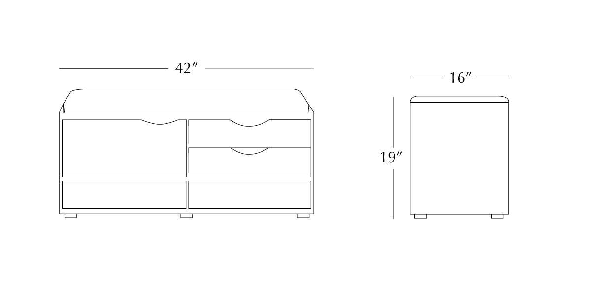 entry way bench dimension