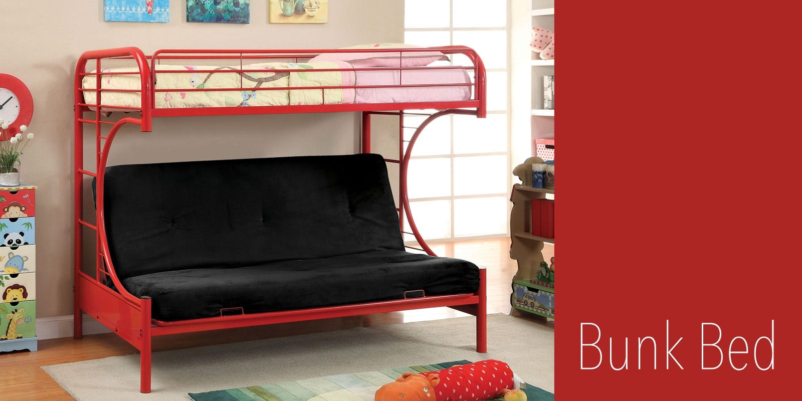 bunk bed with a double underneath