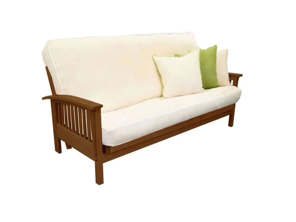 amish futon frame wood finishes classic walnut