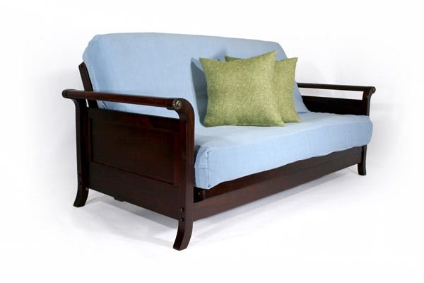 Dark Cherry Wallhugging Futon Frame Lexington