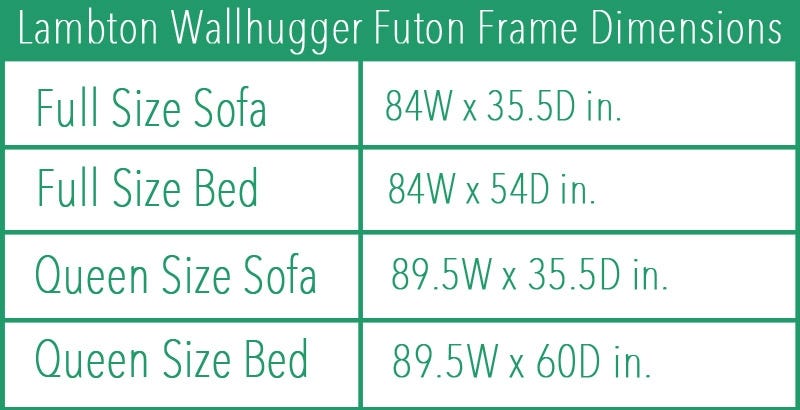 Lambton Cherry Wallhugger Futon Sofabed