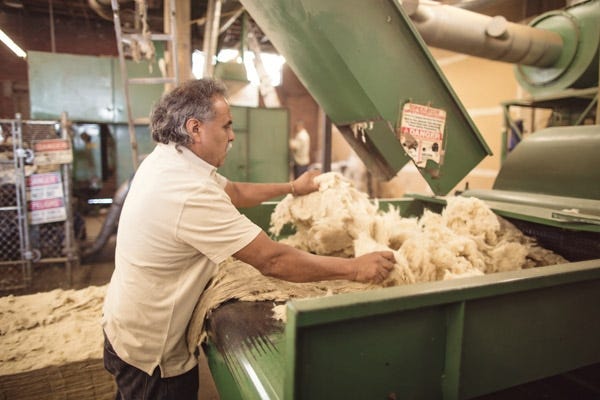 How Do You Process Raw Wool Into Mattresses?