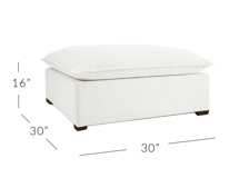 7 Piece Sofa Modular Sectional dimension 1 seat