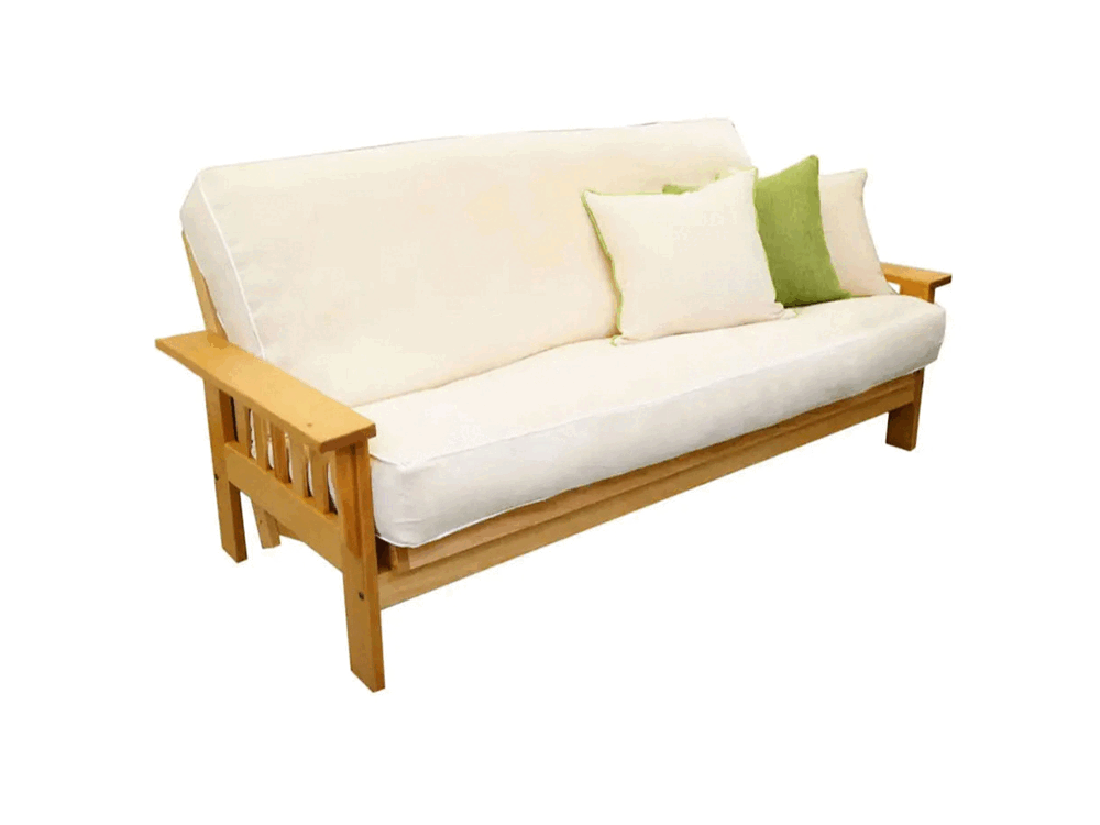 amish futon frame_wide_flat_oak_